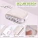 Portable Pill Organizer - Travel-Friendly 8 Compartment Pill Case for Vitamins & Medication - Beige - Buy Online on GoSupps.com