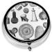 Romantic Paris Butterfly Eiffel Mini Round Pill Box | 3 Compartment Travel Pill Organizer | Portable Medicine Case for Home & Office - Buy Online on GoSupps.com