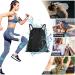 Ryaco Waterproof Gym Bag - Cord Strip Backpack for Sports & Swimming | Dry & Wet Separation Zippered Outer Pocket Ideal for School & Travel - Black - Buy Online on GoSupps.com