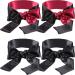 Shappy 4 Pack Satin Eye Mask Blindfold 150 cm (Black Rose Red and Black)
