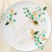 Lusofie 3Pcs Emerald Green Rhinestone Bridal Hair Pins | Gold Flower Leaves Wedding Hair Piece for Women Girls - Buy Online on GoSupps.com