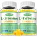 L-Tyrosine Gummies for Adults and Kids - 1000mg L-Tyrosine Supplement Focus Gummies for Brain, Mood, Energy Support, Vegan & Gluten-Free, Mango Flavor, 120 Count 60 Count (Pack of 2)