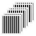 ALAZA Wash Cloth Set Black White Stripes - Pack of 6 Cotton Face Cloths Highly Absorbent and Soft Feel Fingertip Towels(226cr8a)
