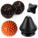 Trigger point Dr cker Set - Triggerdinger Massageet for muscle pain Tension from shoulder neck arms back and legs - 4 different triggers for work on the floor and wall orange