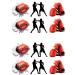 Boxing Gloves Happy Birthday Mix- 12 Edible Wafer Cake Toppers Stand UP STANDUPS - Buy Online on GoSupps.com