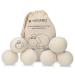 Navari's dryer ball 6 pack ecological - ball for tumble dryer made of 100% wool - environmentally friendly felt balls - organic fabric softener Alternative