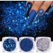 6 Boxes Holographic Nail Glitter Powder Set - Blue & Silver | Metallic Shining Flakes for Nail Art Decoration - Buy Online on GoSupps.com