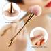 2-Piece Large Mineral Powder & Nail Kabuki Makeup Brush Set - Soft Fluffy Brushes for Full Coverage Loose Powder, Bronzer & Blush - Rose Gold - Buy Online on GoSupps.com