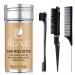 Hair Styling Set: Long-Lasting Pomade Wax Stick with Brush Comb for Slicking Back Hair Controlling Flyaways and Frizz on Wigs Black