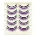 YangMeng Diamonds Eyelashes Thick And Exaggerated False Eyelashes Suitable for Cosplay Makeup Natural Looking Childrens Latin Dance Square Dance Stage Performance Catwalk(Purple Diamond)