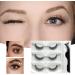 Dorugage Reusable Adhesive Eyelashes | 3 Pairs Stick Lashes Stick On Eyelashes False Eyelashes Natural Look Soft And Natural Look Lashes With Tweezers - Buy Online on GoSupps.com