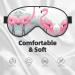 Two Flamingo Eye Mask - Soft Adjustable Sleep Mask for Men & Women | Comfortable Nighttime Eye Cover - Perfect for Travel & Relaxation - Buy Online on GoSupps.com