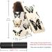 Travel Lipstick Organizer Case - Portable Makeup Bag with Mirror & Hand-Drawn Butterflies Design | Shop Now - Buy Online on GoSupps.com