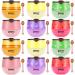 DMSKY 12 PCS Bee Lip Balm Lip Mask Honey Pot, Propolis Lip Mask Overnight Moisturizing Lip Balm with Stick, Sleeping Lip Mask Hydrating Prevention Dry & Cracked, Reduce Lip Lines 2*Strawberry & Green Apple & Peach & Lemon &