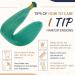 Runatur I Tip Extensions - Real Hair 35cm Blue-Green Teal Pre-Bonded Extensions | Cold Fusion Invisible 20g - Buy Online on GoSupps.com