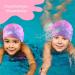 Yanc Bathing Cap for Girls | Waterproof Swim Cap with Ear Protection & Nasal Clipping Earplugs | Perfect for Long & Short Hair | Dolphin Design - Buy Online on GoSupps.com