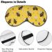 Cute Bees Printed Eye Mask | Soft Blindfold & Adjustable Strap | Ideal for Travel & Sleep - Buy Online on GoSupps.com
