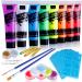 Lictin 43pcs UV Glow Body and Face Paint Set with Glitter, Crayon, and Club Makeup Art Kit - Ideal for Adults, Kids, Party, and Carnival - 43 Count - Buy Online on GoSupps.com