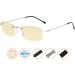 CessBlu Blue Light Blocking Glasses for Men & Women | Anti-Glare UV Protection Rimless Eyeglasses for Reading & Computer Use - Buy Online on GoSupps.com