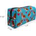 Linen Corgi Pattern Lparkin Pin Bag | Large Capacity Pen Case & Cosmetic Bag for Students and Office Use - Buy Online on GoSupps.com
