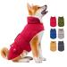 KYEESE Dog Cold Weather Coats Cozy Windproof Padded Sherpa Warm Dog Jacket for Small Dogs with Furry Collar Dog Apparel, Red, M Medium 2# Red