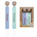 Tyry.hu pacifier chain with name boys girl personalized pacifier band wood clip cotton pacifier clips for baby gift 2 pieces blue & green
