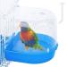 Geegoods Bird Bath Box Parakeet Caged Bird Bathing Tub with Water Injector for Small Birds Canary Budgies Parrots