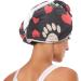 Paw Print Hair Towel 2 Pack | Super Absorbent Quick Dry Turbans with Red Hearts | Perfect for Women & Girls - Buy Online on GoSupps.com