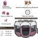 Ztinng Portable Pet Playpen with Shade Cover & Pee Pads | Indoor/Outdoor Foldable Design | Includes Carrying Case | Brown L(45x45x24) - Buy Online on GoSupps.com