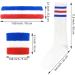 5 Pieces Red White and Blue Sweatbands Set Striped Sweatbands and Striped Socks Set 80s Sweatbands 90s Costume Wrist Sweat Bands for Men and Women Sports Headbands 80s Fitness - Buy Online on GoSupps.com