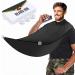 Black Beard Bib Apron Beard Hair Catcher Waterproof Non-Stick Grooming Cloth Shaving & Trimming & Beard Hair Catcher with 3 Suction Cups Best Gifts for Men DarkBlack