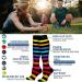 Compression Socks for Women & Men - Best Circulation Support for Running Nursing Travel | Large-X-Large - Black/Rainbow/Navy - Buy Online on GoSupps.com