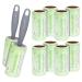 WELLGRO set of 10 lint rollers - 10 rolls with 90 sheets each + 2 dispensers 900 diagonally perforated sheets for easy removal