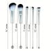 Buy Silver Beadable Makeup Brushes - Set of 5 for DIY Cosmetic & Silicone Beads | Bulk Eyeshadow & Foundation Tools - Buy Online on GoSupps.com