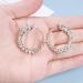 Vintage Rhinestone Hoop Earrings - Gold Circle Studs & Bright Crystal Bling for Weddings | Jewelry for Women & Girls - Buy Online on GoSupps.com