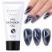 Makartt Poly Nail Gel - 50ml Cat Eye Extension gel colors nail nails and nail extension gel for starter nail design DIY manicure gift charcoal onyx