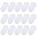 BOOPH 15 Pcs Kids Socks for Boys Girls Half Cushion Low Cut Athletic Ankle Socks White 4-6 Years