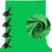 10 X 7 FT Green Screen Backdrop for Photography, Chromakey Virtual GreenScreen Background Sheet for Zoom Meeting, Cloth Fabric Curtain with 4 Clamps for YouTube Video Studio Calls Streaming Gaming VR 7 X 10 FT Green
