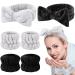 6 Pcs Spa Headband Face Wash Headband and Wristband Set  Microfiber Wrist  Wrist Wash Bands  Skincare Headbands Makeup Headband with Wristband Set  Hair Headband Face Wash Wristbands for Washing Face Black+Gray