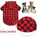 Red Plaid Dog Hoodie Sweater with Hat and Pocket - Size Small - Buy Online on GoSupps.com