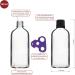 Handsunity 100 ML Dripper User Bottle Set - 6 Clear Glass Bottles with Black Dropping Caps - Perfect for Pharmacists and Storage Solutions - Buy Online on GoSupps.com