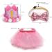 Legendog Dog Tutu Skirt & Birthday Party Supplies - Pink Girl Dog Birthday Outfit with Hat, Bowtie & Dress for Small Dogs - Buy Online on GoSupps.com