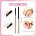 Nail Clean Up Brushes - 2pc Set with Round & Angled Head Pen for Nail Art Design & Polish Mistake Cleaning - Tea Brown - Buy Online on GoSupps.com