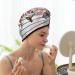 Hair Towel Wrap - Quick Drying Button Turban | Floral & Bird Design - Perfect for Easy Hair Drying - Buy Online on GoSupps.com