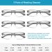 EYECEDAR 5-Pack Reading Glasses for Men Metal Gunmetal Half Frame Spring Hinges Eyeglasses Readers 1.50 Metal Grey 1.5 x - Buy Online on GoSupps.com