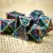 Cusdie Metal Dagger Design Polyhedral Dice Set - 7 PCs DND Metal Dice in Metal Box for RPG, D&D, MTG - Colorful Black - Buy Online on GoSupps.com