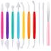 Plastic Clay Tools Clay Sculpting Tools Modeling Clay Tools Double Head Ceramic Pottery Tool Kit Cook Decorating Tools for Kids Crafts DIY Shaping and Sculpting  Assorted Colors 10