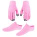 PATKAW 1 Set Gloves and Foot Mask Set Socks Women Gloves Mittens Overnight Moisturizing Gloves Moisturizing Hand Gloves Soft Moisturizing Gloves Touch Screen Pink Hand Mask Fabric Miss