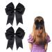 2 Pack 6 inch Bow Hair Clips Large Hair Bow Hair Barrette Clips for Women Girls Black Hair Bows