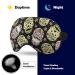 Colored Sugar Skull Flower Sleeping Mask - Comfortable Eye Mask with Adjustable Strap for Travel | Soft Light Blindfold for Men Women Boys & Girls - Buy Online on GoSupps.com